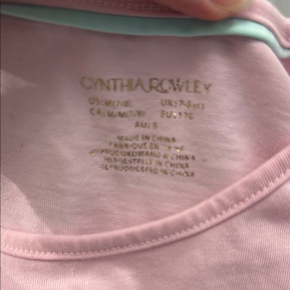 Cynthia Rowley Pink and White Matching winter long sleeve and legging pant Set - Picture 4 of 8